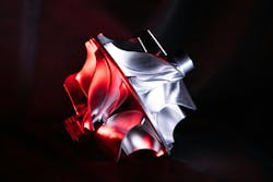 A complex repeating blade part, which is made easier with multiaxis machines. A complex repeating blade part, which is made easier with multiaxis machines.