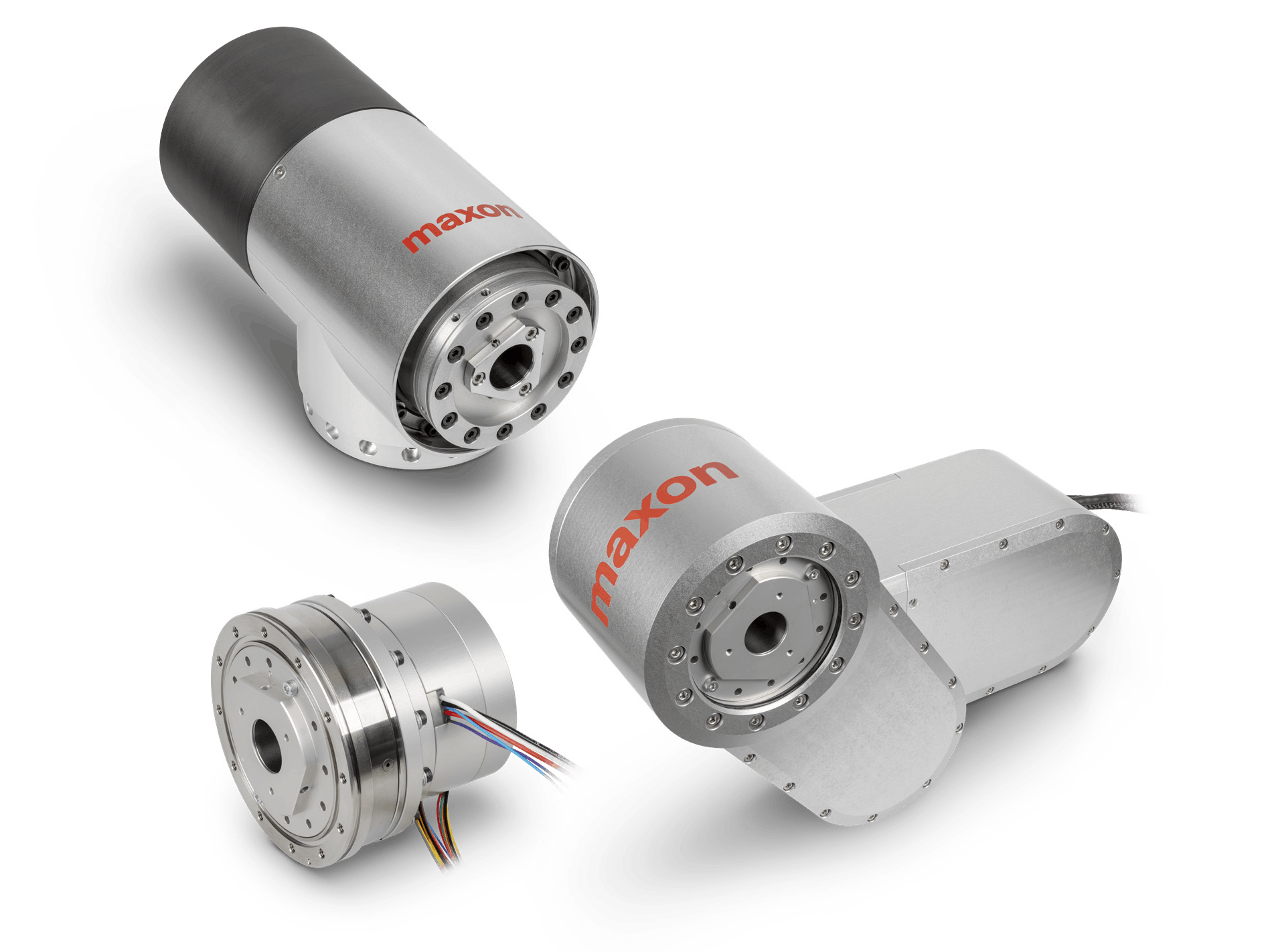 The high performance robotic joint modules shown here are designed specifically for small-scale operations requiring a low profile, lightweight system that offers zero-backlash and precision positioning to the industry.