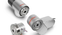 The high performance robotic joint modules shown here are designed specifically for small-scale operations requiring a low profile, lightweight system that offers zero-backlash and precision positioning to the industry.