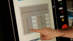 An operator drags and drop boxes via the HMI to build a pallet pattern. The application can also automatically build a pack pattern based on package size and dimensions. An operator drags and drop boxes via the HMI to build a pallet pattern. The application can also automatically build a pack pattern based on package size and dimensions.