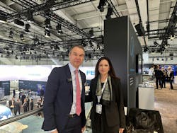 Frank Notz poses with Rehana Begg at Hannover Messe. Frank Notz poses with Rehana Begg at Hannover Messe.