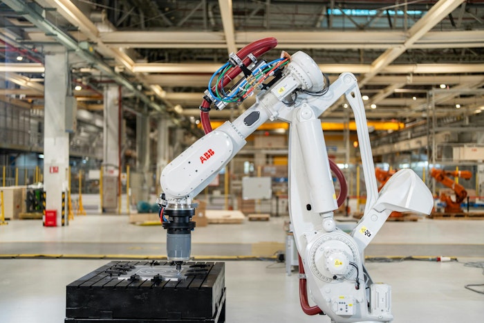 The IRB 7710’s energy efficient design in combination with OmniCore’s re-generation technology achieves up to a 30% energy reduction, according to ABB.