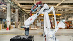 The IRB 7710’s energy efficient design in combination with OmniCore’s re-generation technology achieves up to a 30% energy reduction, according to ABB. The IRB 7710’s energy efficient design in combination with OmniCore’s re-generation technology achieves up to a 30% energy reduction, according to ABB.