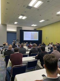 Eric Danzinger, CEO and co-founder of Invisible AI, spoke about tangible solutions for today's manufacturing challenges. Eric Danzinger, CEO and co-founder of Invisible AI, spoke about tangible solutions for today's manufacturing challenges.