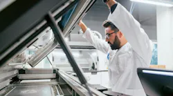 This image shows under the lid of the HP Jet Fusion 5200 Series printer, which was built specifically to enable high-volume production.