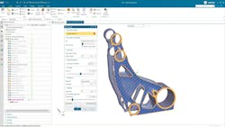 The gyroid lattice infill capabilities allow designers to develop lightweight, optimized forms that take advantage of additive manufacturing. The gyroid lattice infill capabilities allow designers to develop lightweight, optimized forms that take advantage of additive manufacturing.