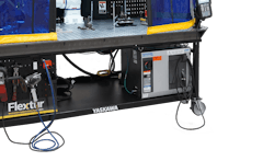 Designed with the utmost safety, collaborative welding work cells can easily be implemented to add robotic welding capacity to production spaces. Designed with the utmost safety, collaborative welding work cells can easily be implemented to add robotic welding capacity to production spaces.