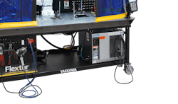 Designed with the utmost safety, collaborative welding work cells can easily be implemented to add robotic welding capacity to production spaces. Designed with the utmost safety, collaborative welding work cells can easily be implemented to add robotic welding capacity to production spaces.