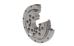 Crossed roller bearings consist of cylindrical rollers arranged in a crisscross pattern. These bearings can be purposefully customized to excel in the application. Crossed roller bearings consist of cylindrical rollers arranged in a crisscross pattern. These bearings can be purposefully customized to excel in the application.