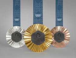 The Olympic and Paralympic medals of the Paris 2024 Games have a unified design on one side. The Olympic and Paralympic medals of the Paris 2024 Games have a unified design on one side.