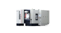 The BA322i CNC machine from SW North America is designed to function as an independent manufacturing cell. This twin-spindle horizontal machining center stores enough workpieces for an entire shift. The BA322i CNC machine from SW North America is designed to function as an independent manufacturing cell. This twin-spindle horizontal machining center stores enough workpieces for an entire shift.