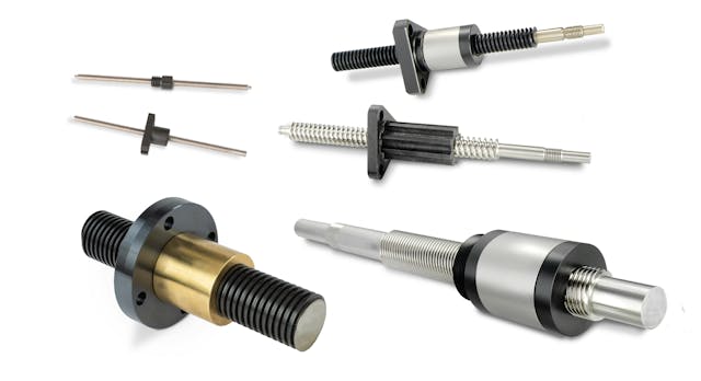 Lead screws come in a wide range of sizes but attuning them to a particular application often requires customization. Lead screws come in a wide range of sizes but attuning them to a particular application often requires customization.