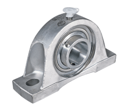 Sealmaster SS Gold bearings feature a 316 passivated stainless-steel housing and 440C stainless steel insert and a high-performance triple lip seal that retains lubricant and prevents contamination. It is IP69K certified, which verifies it can withstand the toughest environments. Sealmaster SS Gold bearings feature a 316 passivated stainless-steel housing and 440C stainless steel insert and a high-performance triple lip seal that retains lubricant and prevents contamination. It is IP69K certified, which verifies it can withstand the toughest environments.