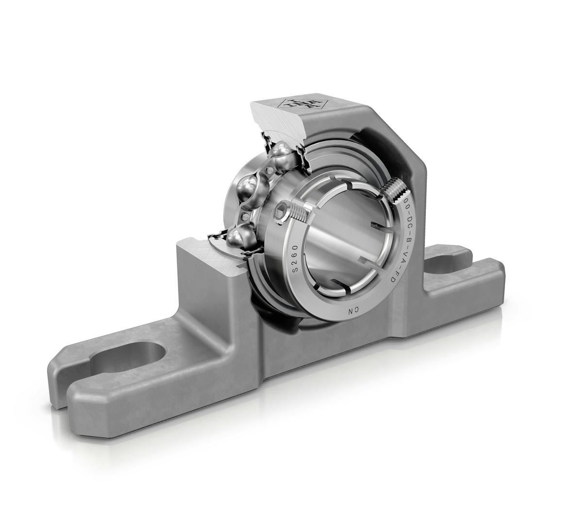 Cutaway view of ball bearing
