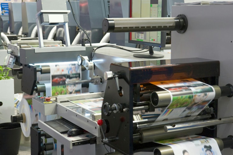 Photo of a printing machine