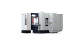 SW’s BA 322i is a twin-spindle horizontal machining center, an independent manufacturing cell capable of twice the output with less floor space and energy consumption. SW’s BA 322i is a twin-spindle horizontal machining center, an independent manufacturing cell capable of twice the output with less floor space and energy consumption.