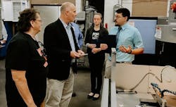 Congressman John Moolenaar with NASA HUNCH students Congressman John Moolenaar with NASA HUNCH students