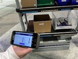 Scanning inventory with smartphone. Scanning inventory with smartphone.