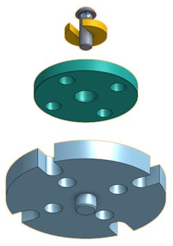 Hole drill jig exploded ISO (bottom) Hole drill jig exploded ISO (bottom)