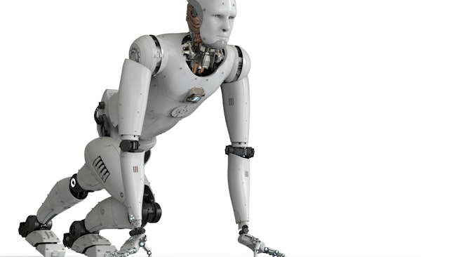 Humanoid robot running