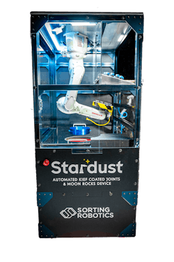 One of the biggest patents that Sorting Robotics incorporated into its design is their collet pod, an essential component that addresses specific challenges in handling cannabis pre-rolls. One of the biggest patents that Sorting Robotics incorporated into its design is their collet pod, an essential component that addresses specific challenges in handling cannabis pre-rolls.