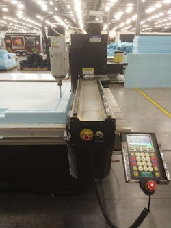 ¾ in. cutter during pocket operation ¾ in. cutter during pocket operation