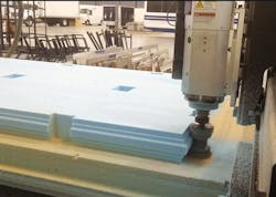 Male profiler during contour operation Male profiler during contour operation