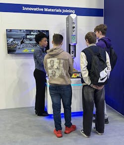 Kerryn Harrington and students at Mannover Messe Kerryn Harrington and students at Mannover Messe