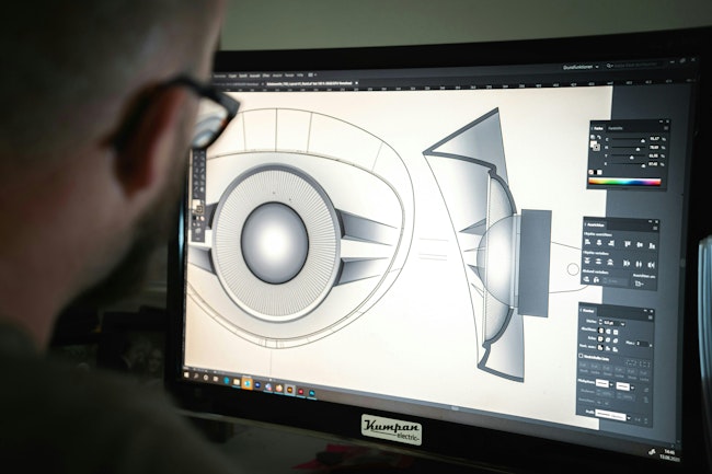 Black flat screen computer monitor