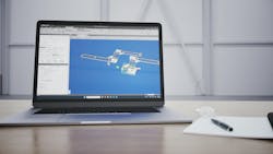 Monitor displaying engineering software Monitor displaying engineering software