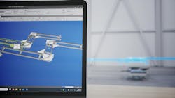Monitor displaying engineering software Monitor displaying engineering software