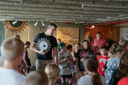 Cory Bonnet addressing students Cory Bonnet addressing students