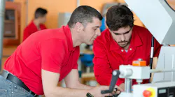 Workers on manufacturing floor