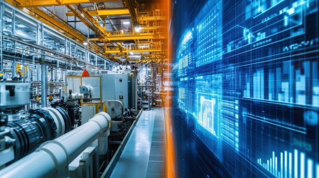 Rendering of a smart factory