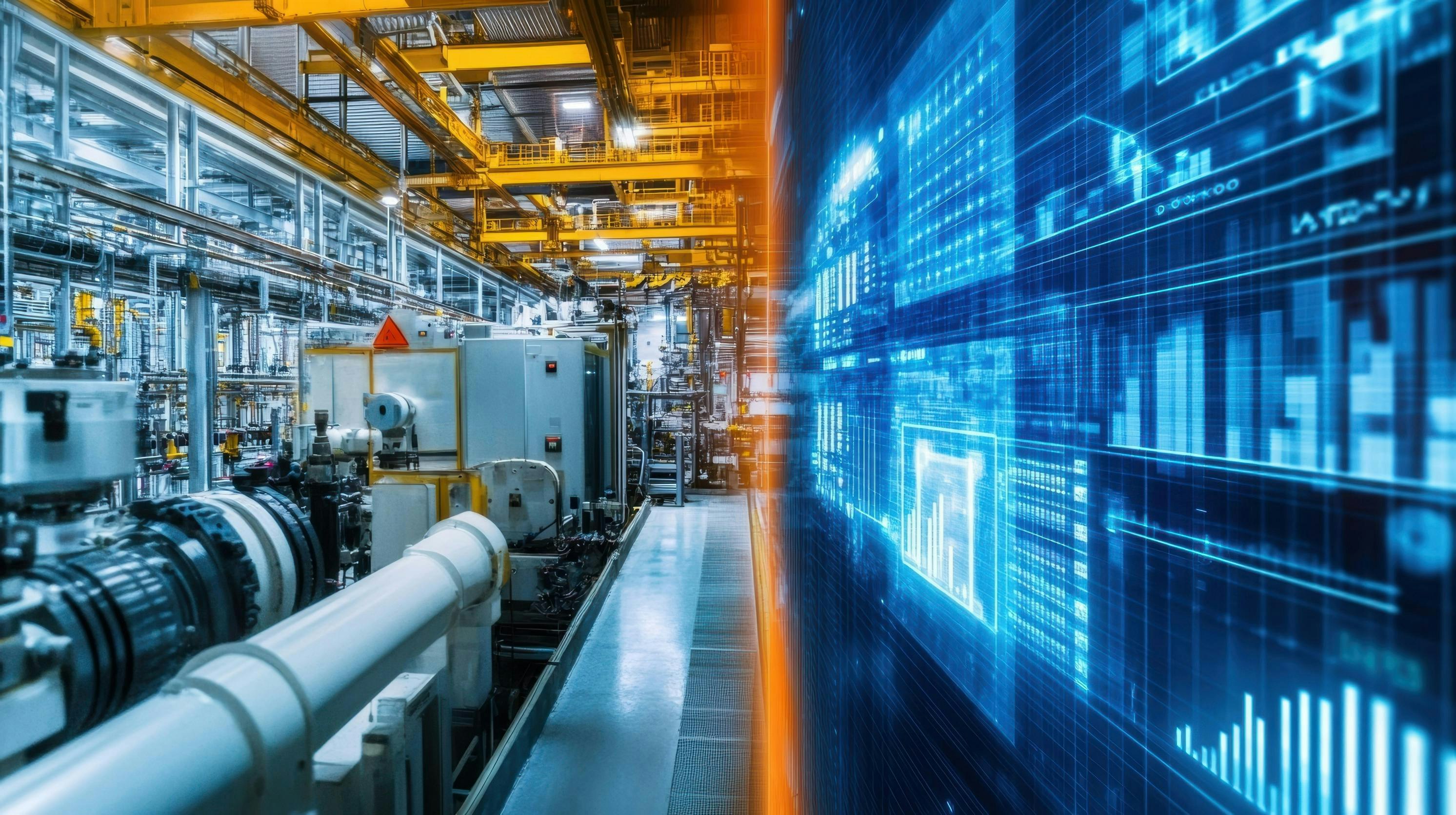 Rendering of a smart factory