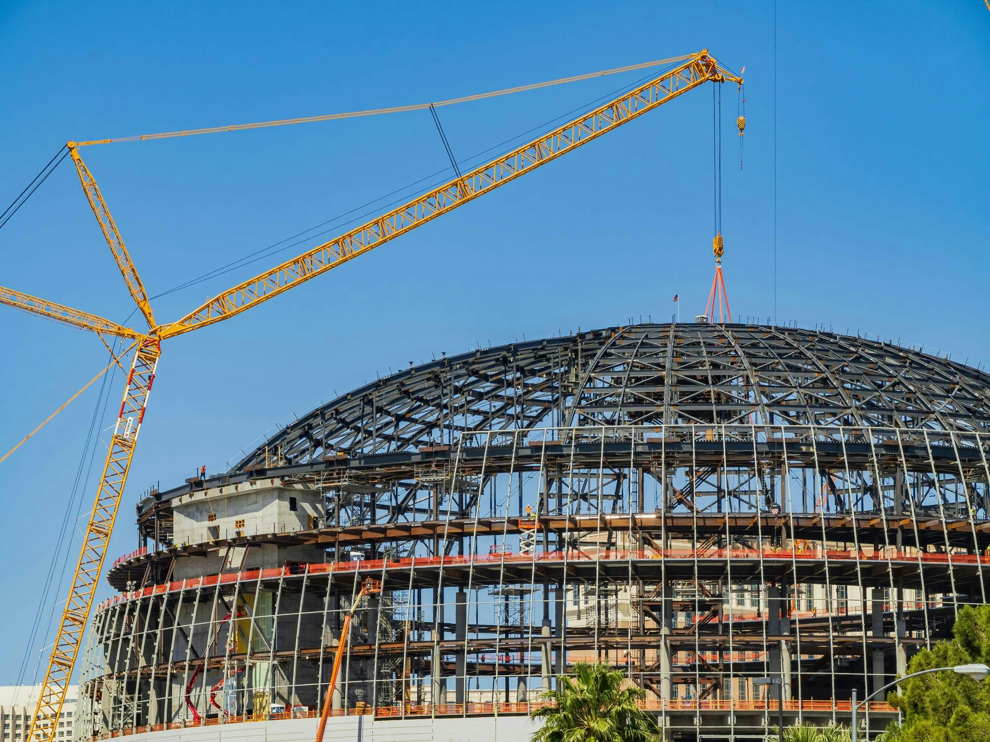 The MSG Sphere under construction