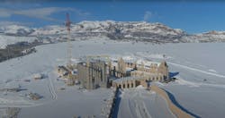 The Carmelite sanctuary rising above the Wyoming mountains. The Carmelite sanctuary rising above the Wyoming mountains.
