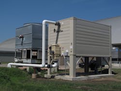 A Tower Tech tower, with its enclosed modular design, low height and minimal freeboard clearance. A Tower Tech tower, with its enclosed modular design, low height and minimal freeboard clearance.