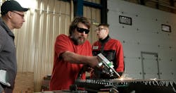 Polar explorers at Bellinghausen Station are being trained to laser weld using the Wattsan 4in1 machine. Polar explorers at Bellinghausen Station are being trained to laser weld using the Wattsan 4in1 machine.