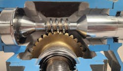 A durable cast iron housing provides rigidity and strength. A durable cast iron housing provides rigidity and strength.