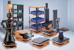 The ReBeLMove Pro is a modular robot platform for logistics, assembly and handling. The ReBeLMove Pro is a modular robot platform for logistics, assembly and handling.