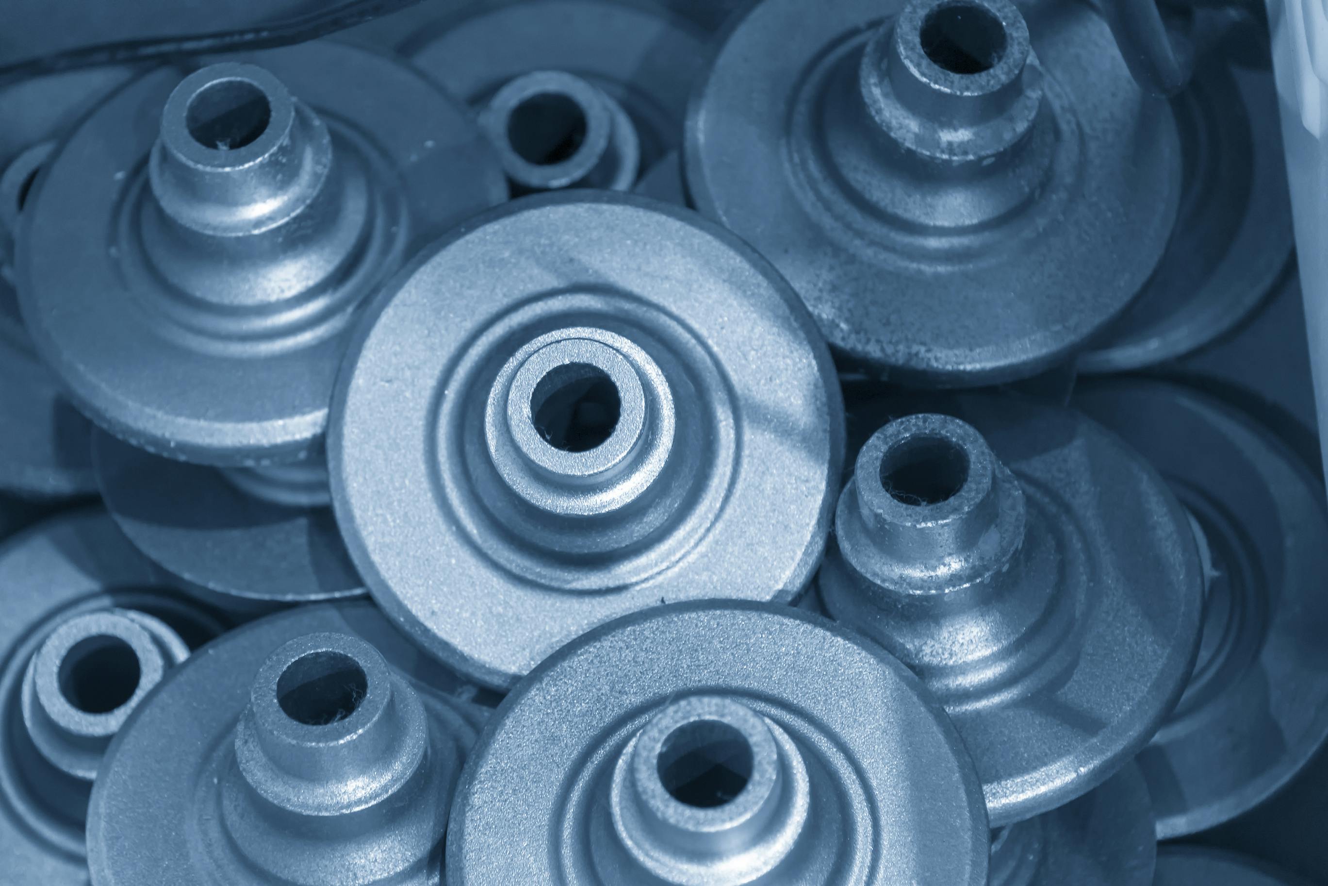 Stack of automotive casting parts