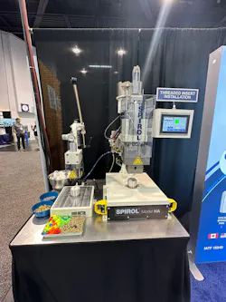 Side-by-side view of manual and automatic pin installation systems. Side-by-side view of manual and automatic pin installation systems.