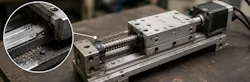 Physical linear actuator assembly showing wear and binding caused by real-world alignment and loading conditions not fully captured in simulation.