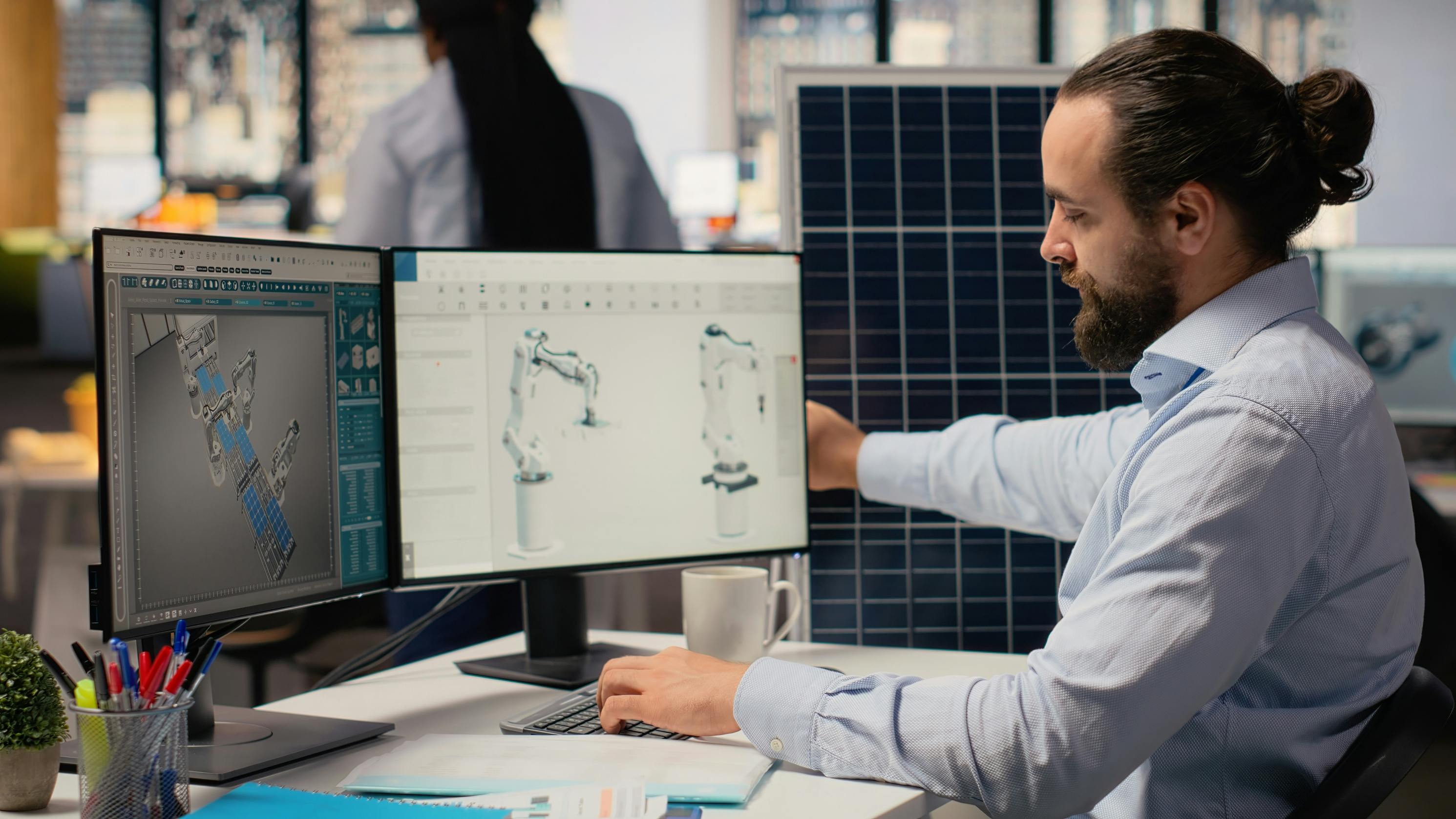 Person using CAD software
