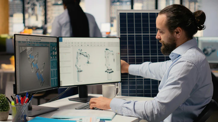 Person using CAD software