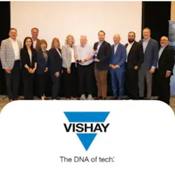 Representatives From Vishay Present The Mouser Team With The 2025 Catalog Distributor Of The Year And 2025 Catalog Passives Distributor Of The Year Award Representatives From Vishay Present The Mouser Team With The 2025 Catalog Distributor Of The Year And 2025 Catalog Passives Distributor Of The Year Award
