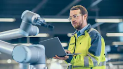 Engineer with cobot