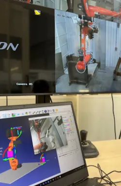 Camera footage is complemented by digital twin