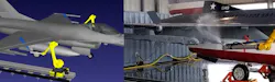 Airplane washing application